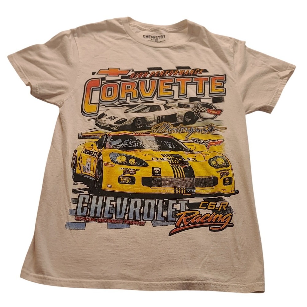 Chemistry Chevrolet Corvette Racing C6.R Graphic T-Shirt White Mens Small
